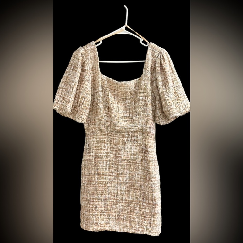 Just Me dress. Cream/white dress. Above the knee. XS